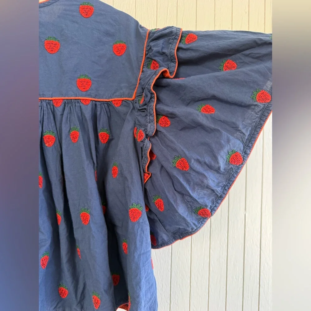 Farm Rio Strawberry Ruffle Blouse - Picture 7 of 11